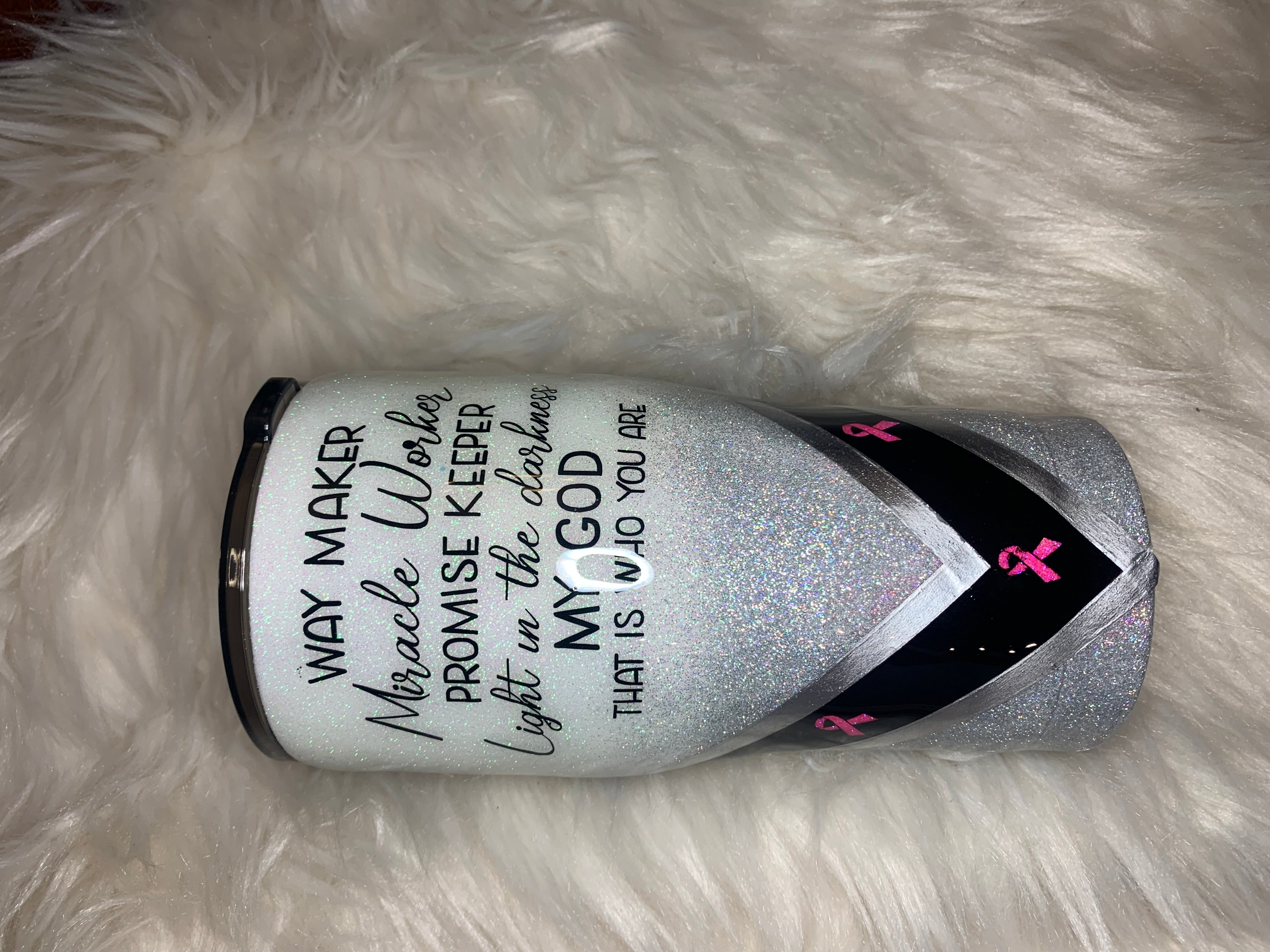 Way maker glitter tumbler