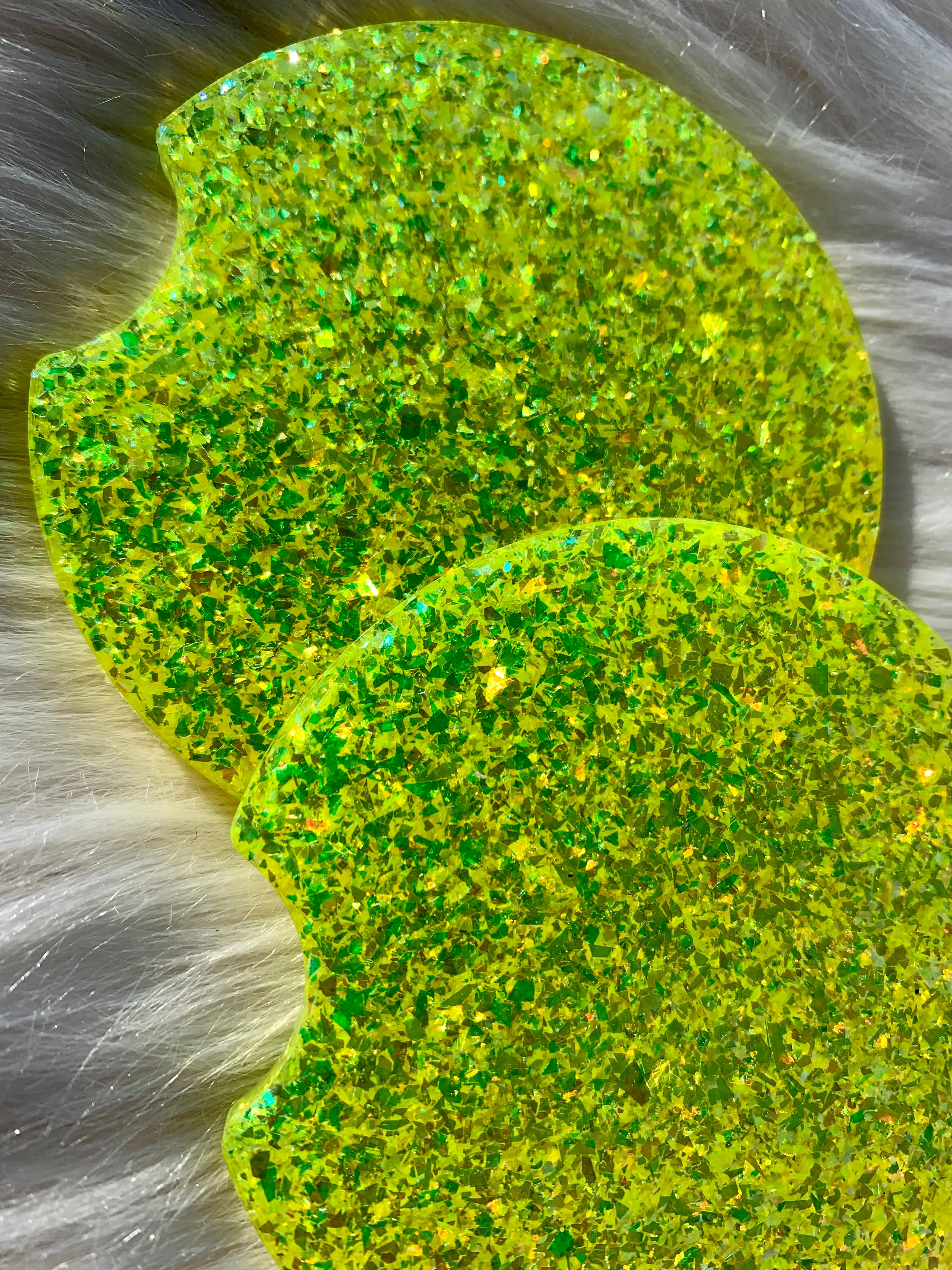 Neon Yellow Car Cup Coasters