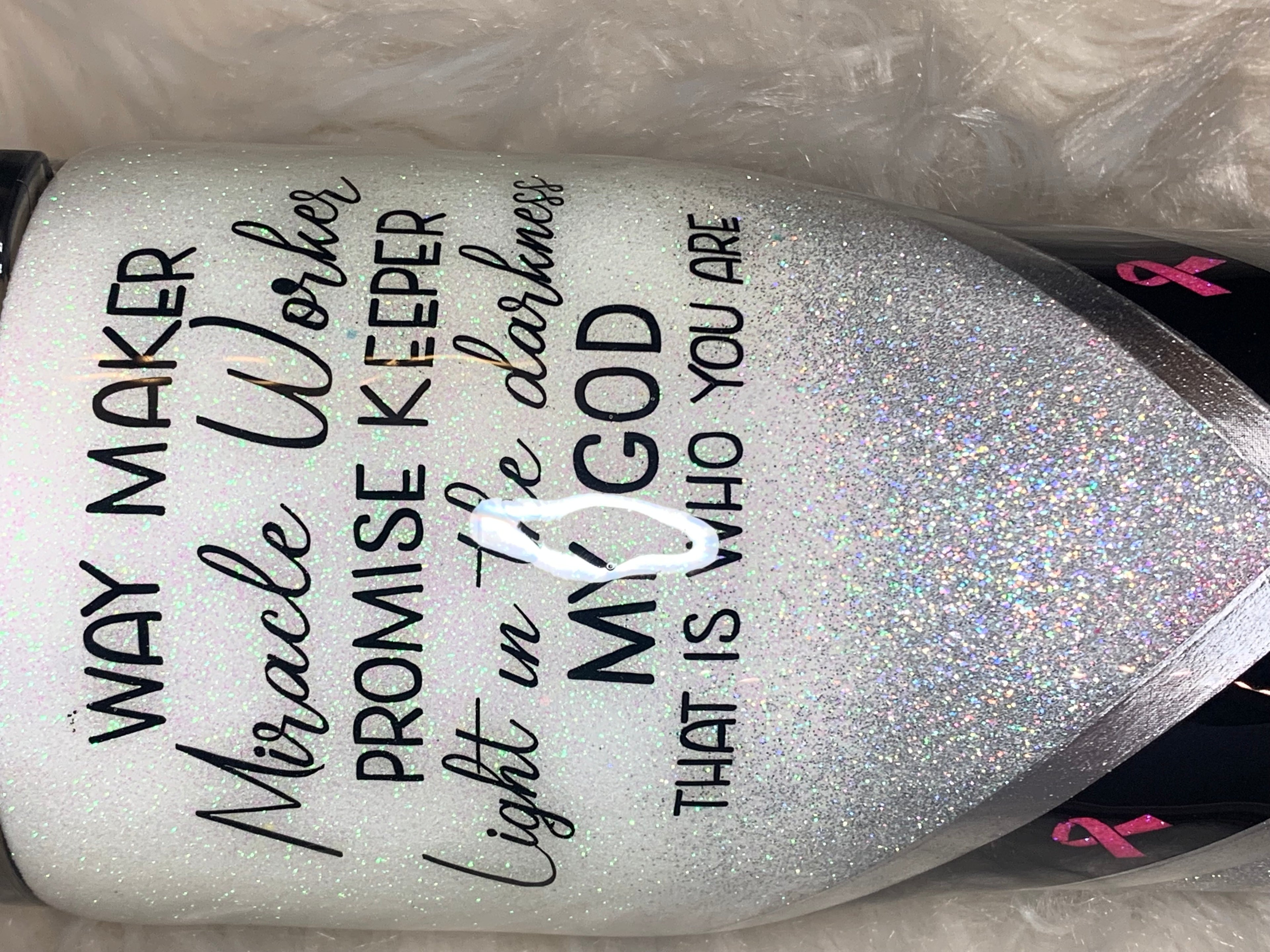 Way maker glitter tumbler