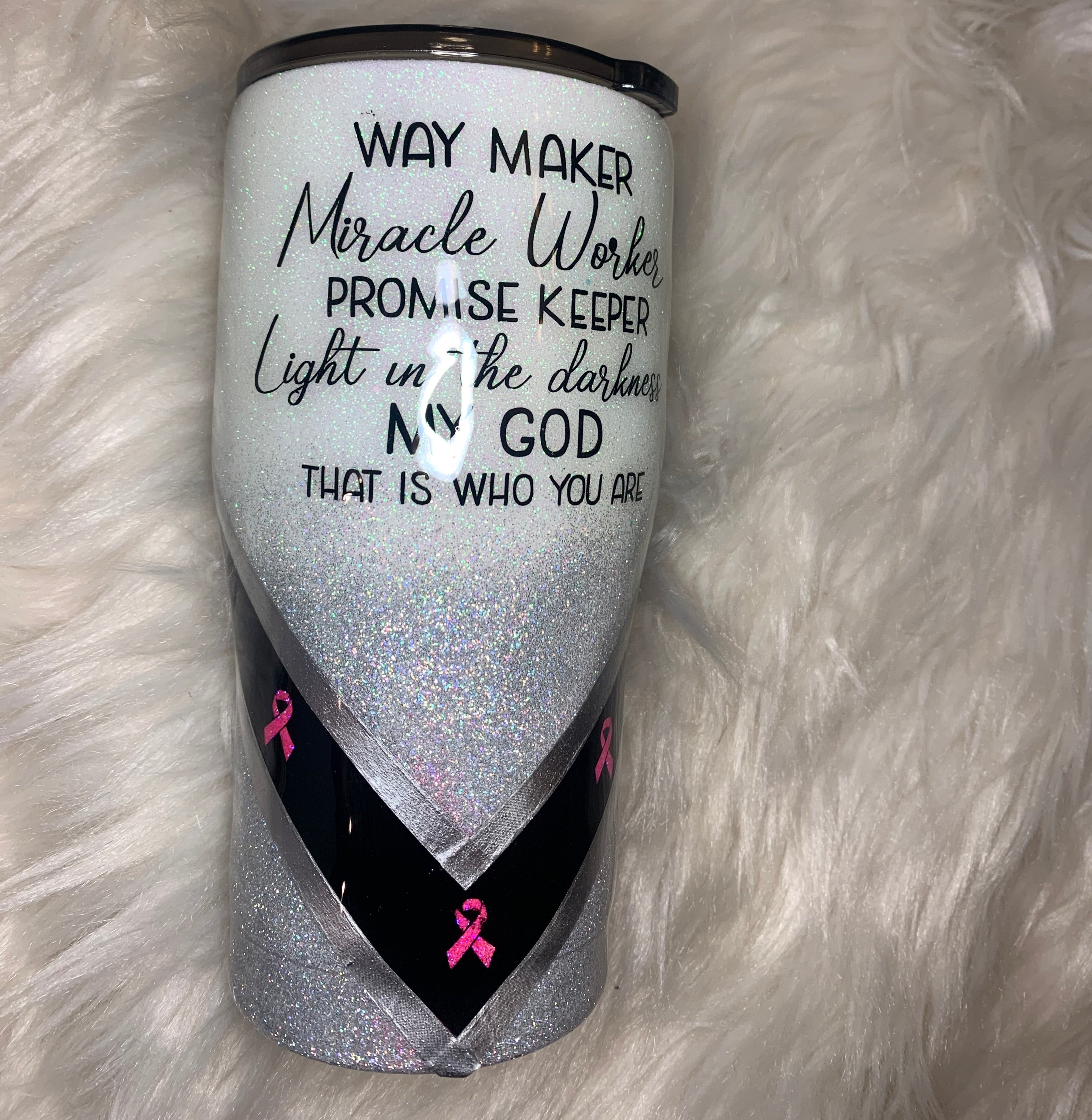 Way maker glitter tumbler