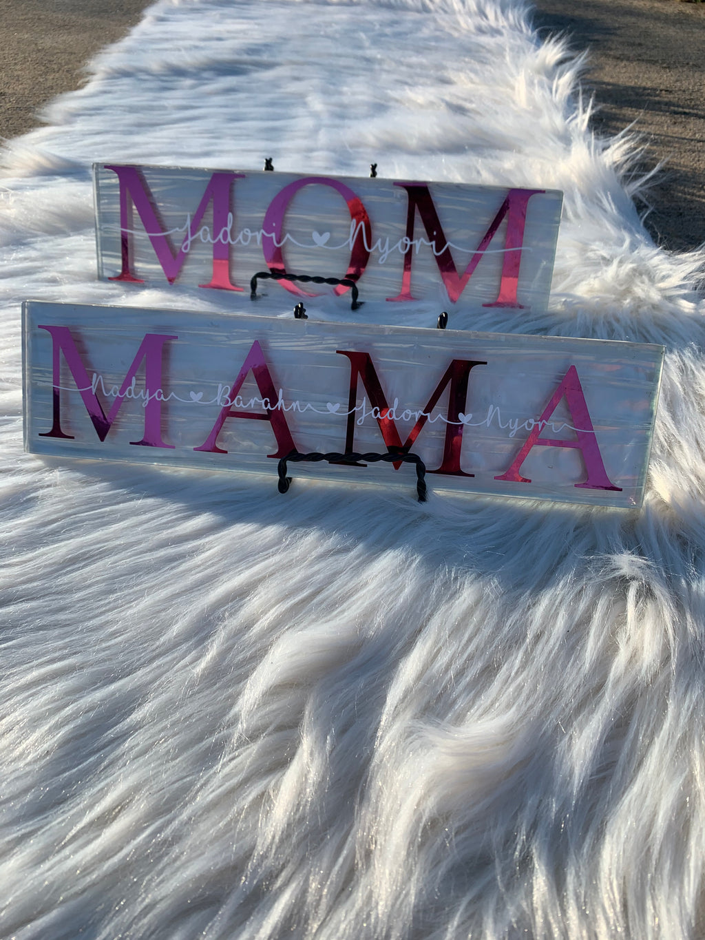 Mom glass tile