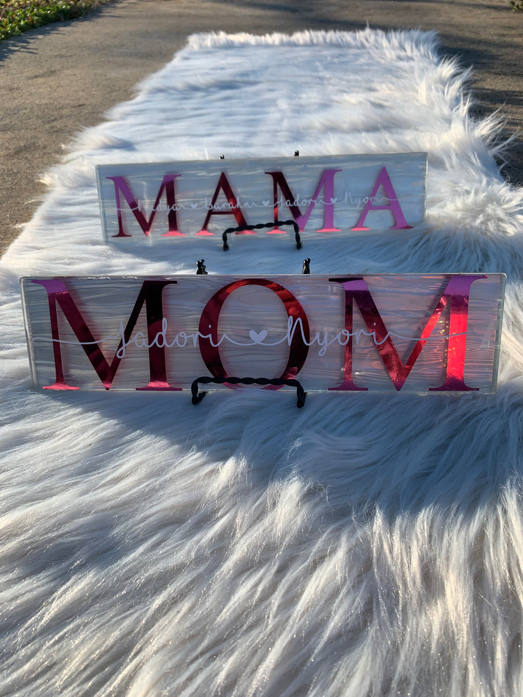 Mom glass tile