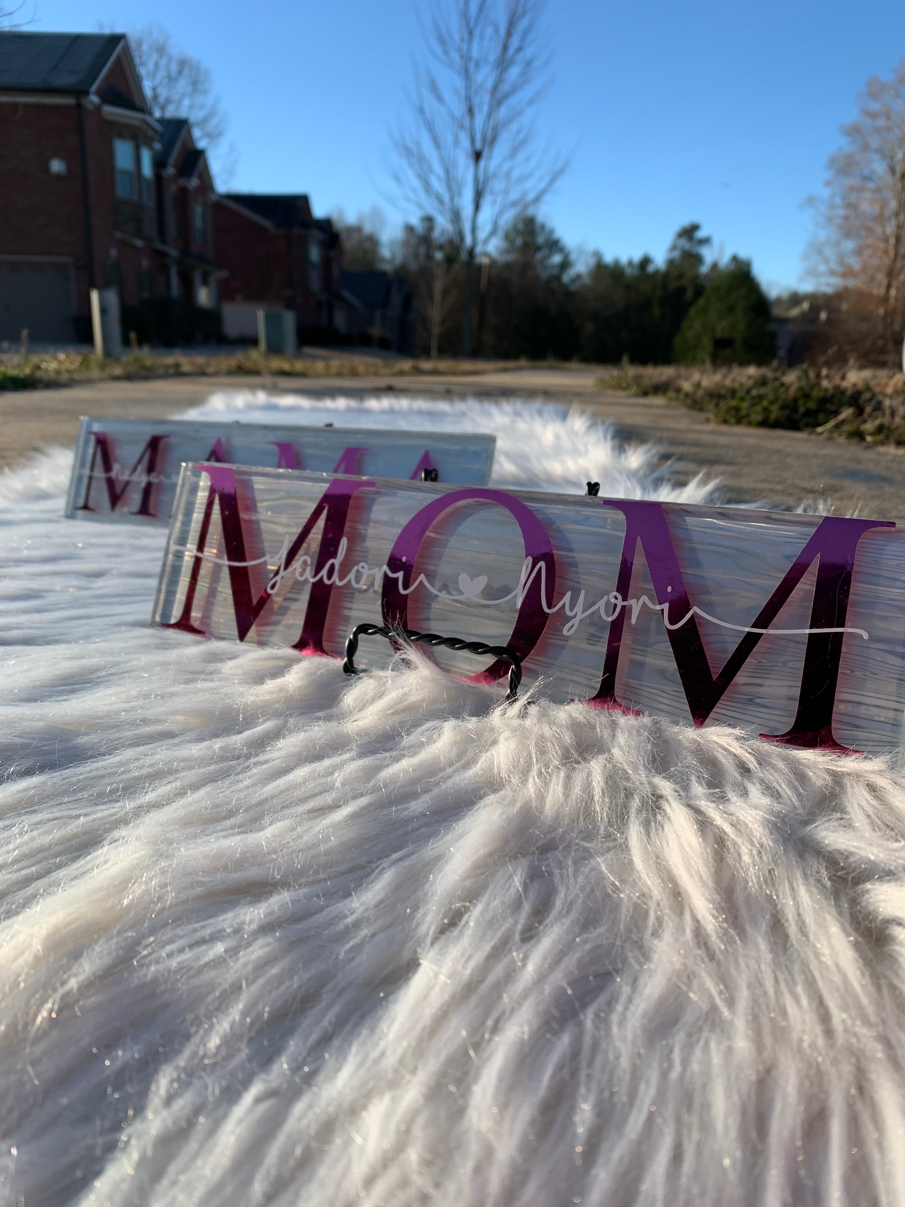 Mom glass tile