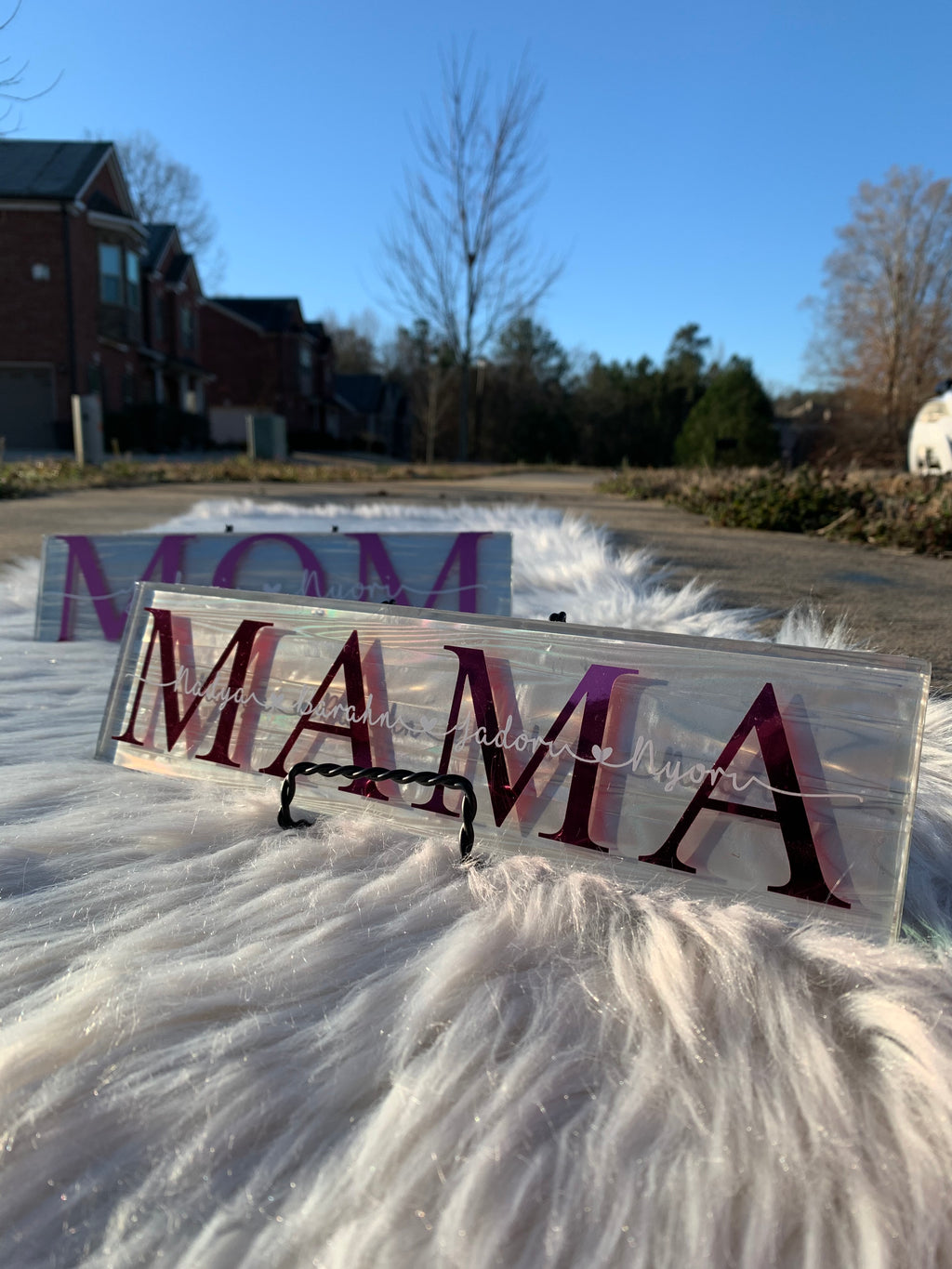 Mom glass tile